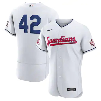 mens nike jackie robinson white cleveland guardians authent